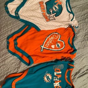 Miami dolphins girl onesie 3-6 months NFL